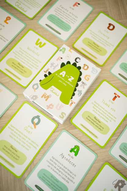 Cartas  A–Z de Gratitud y Mindfulness para Niños