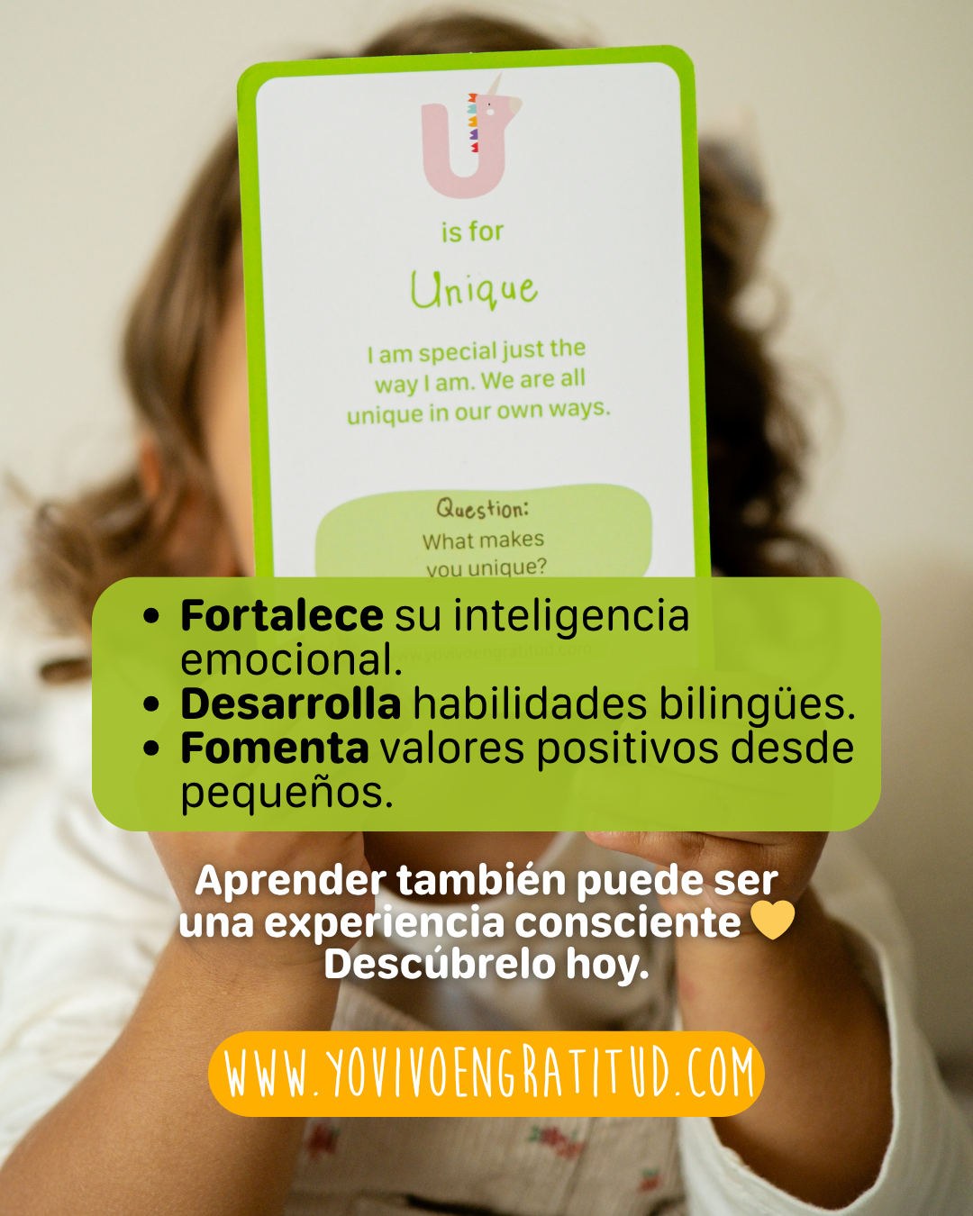 Cartas  A–Z de Gratitud y Mindfulness para Niños