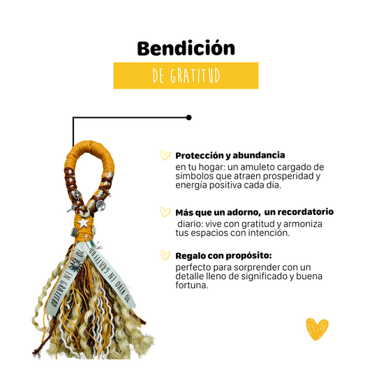 ✨ Bendición de Gratitud – Colgante para Puerta ✨